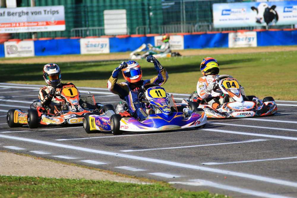 Beaming winners at the German Kart Championship
