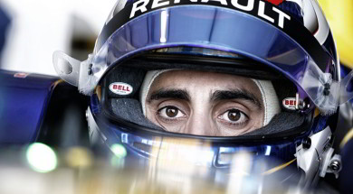 Close up of Sebastien Buemi point leader in the 2016 Formula E championship