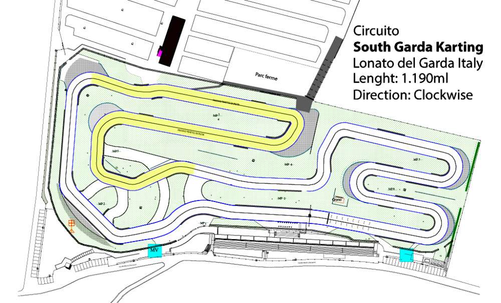 THE NEW LAYOUT OF THE SOUTH GARDA KARTING CIRCUIT OF LONATO