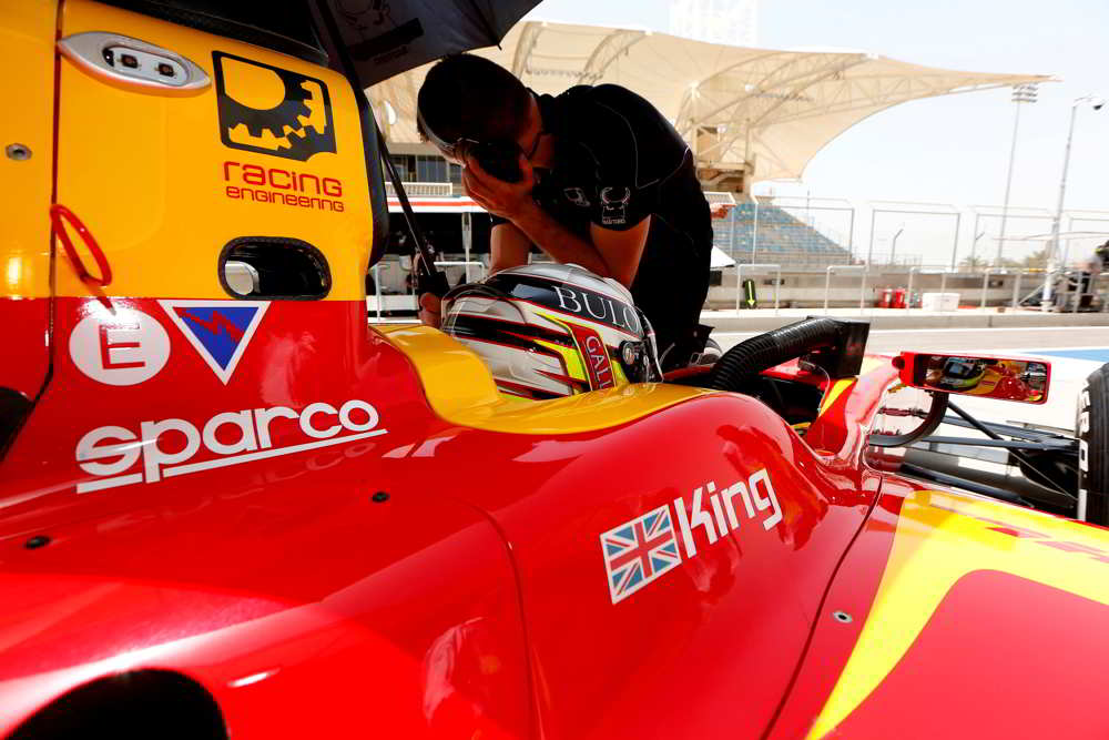 Jordan King qualifies 5th today at Bahrain for Racing Engineering.