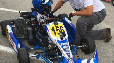 Diego LaRoque readies for some Rotax Mini Max action at the Florida Winter Tour