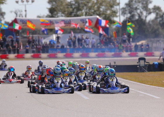 BENIK Kart was strong in Ocala running at the front of the field in Vortex Mini ROK
