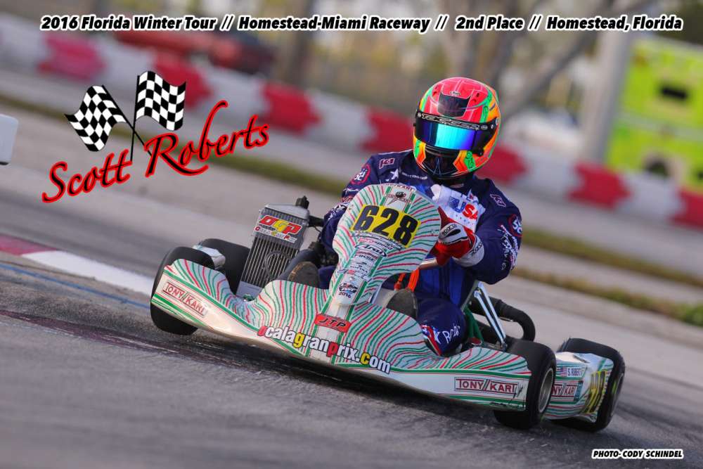 ROUND #1 AT FLORIDA WINTER TOUR WITH NATIONAL ROTAX MASTERS CHAMPION SCOTT ROBERTS