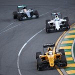 2016 Formula 1 Rolex Australian Grand Prix in front of Mercedes and Williams