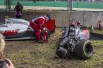 Alonso’s car straight after the crash