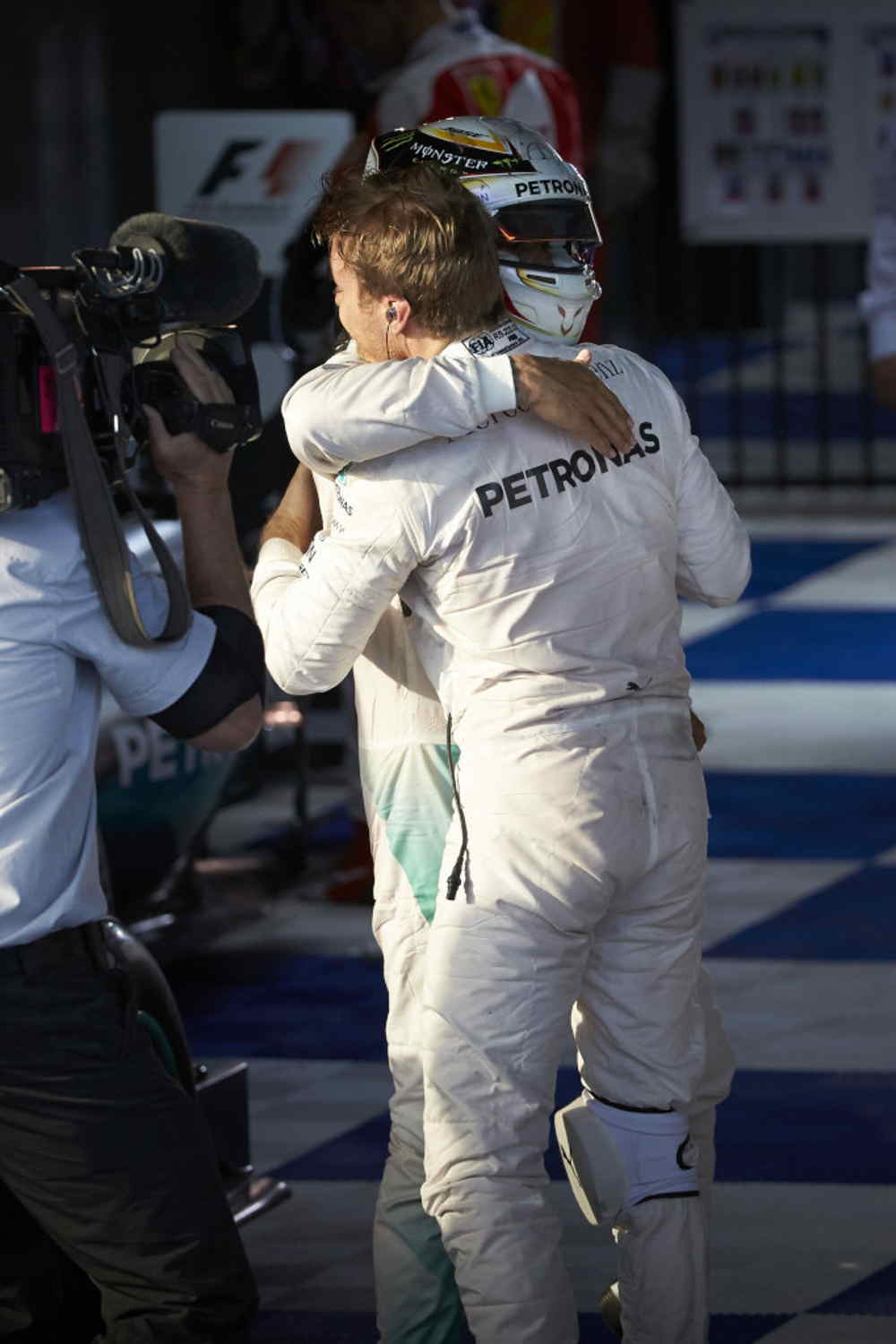 Formula One - MERCEDES AMG PETRONAS, Australian GP 2016. Lewis Hamilton, Nico Rosberg after the race