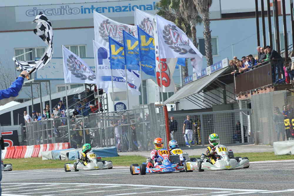 Qualifying heats of the WSK Super Master Series in Sarno