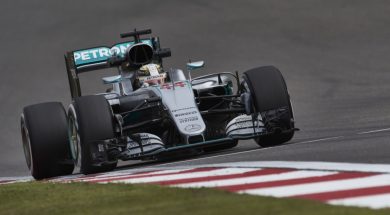 Lewis Hamilton on track at the China GP 2016