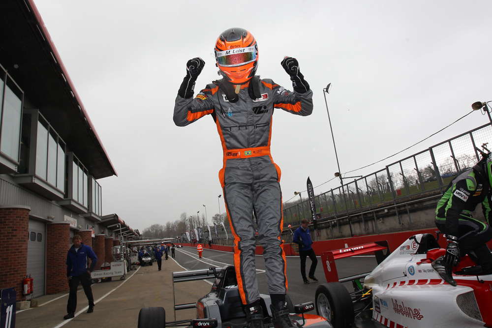 Leist takes lights-to-flag victory in opening race of the weekend at Brands