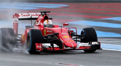 Sebastian Vettel on track