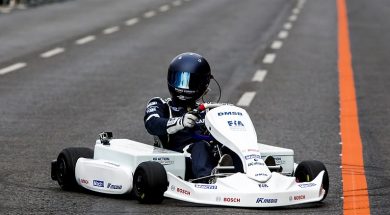 Electric kart makes debut, Formula E eyes support race