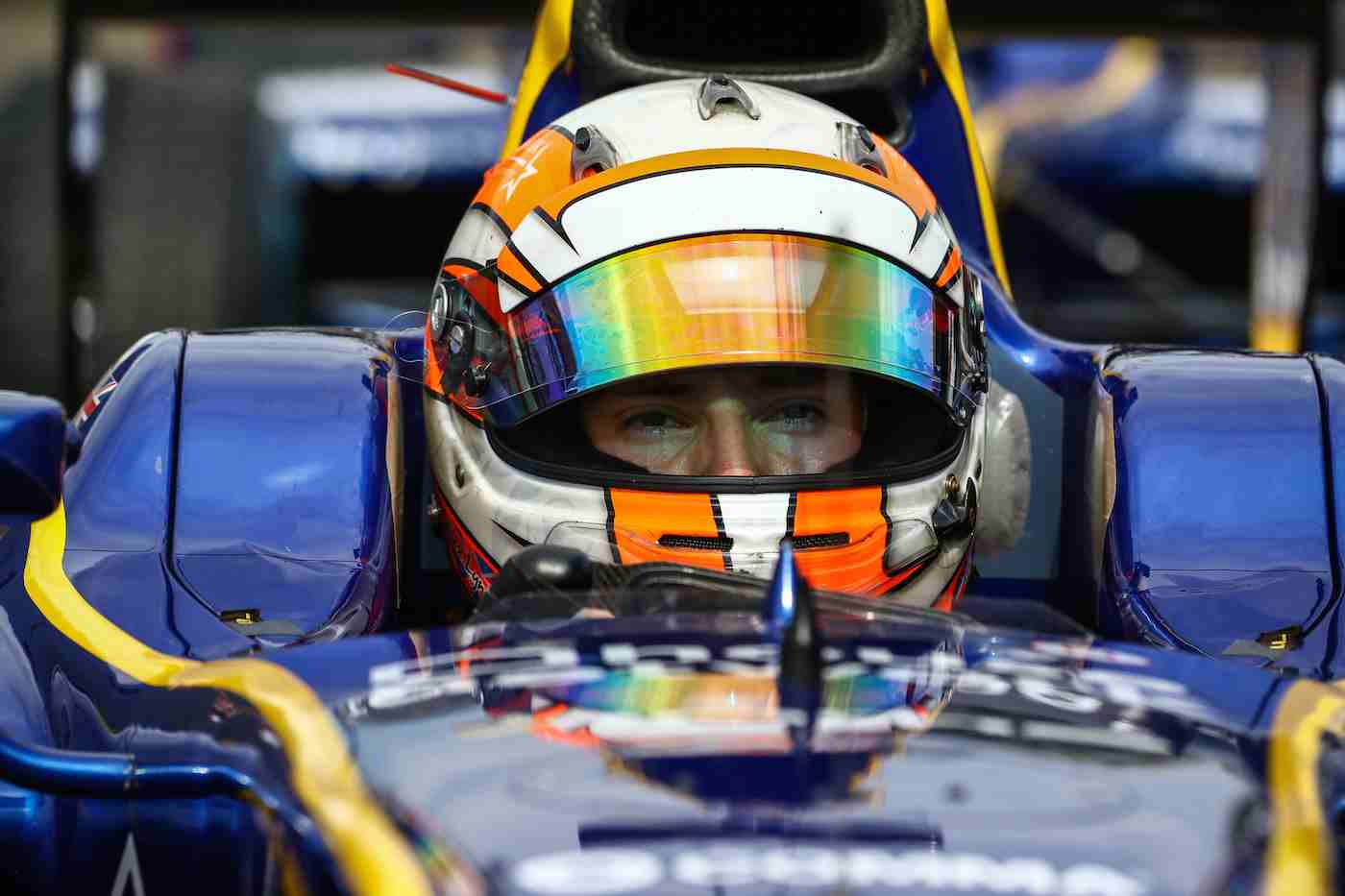 Alex Lynn in his GP2 Formula in Hungary