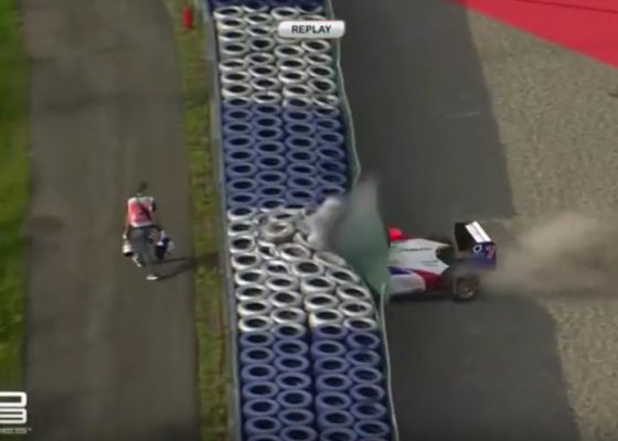 Juliano Alesi big crash at the Redbull ring 2016
