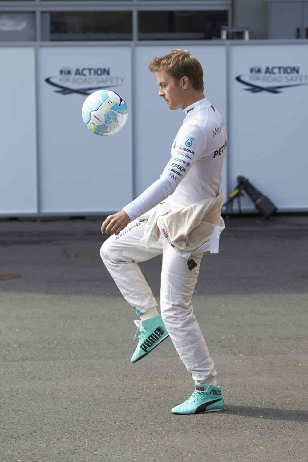 Rosberg Focusing on football just before the race