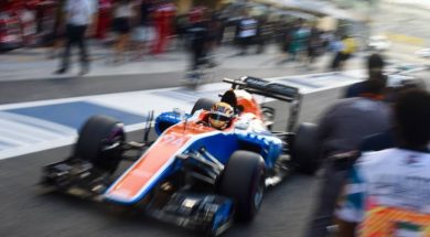 Pascal Wehrlein leaving the pits