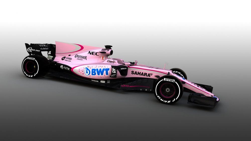 Force India unveil startling new pink livery for 2017