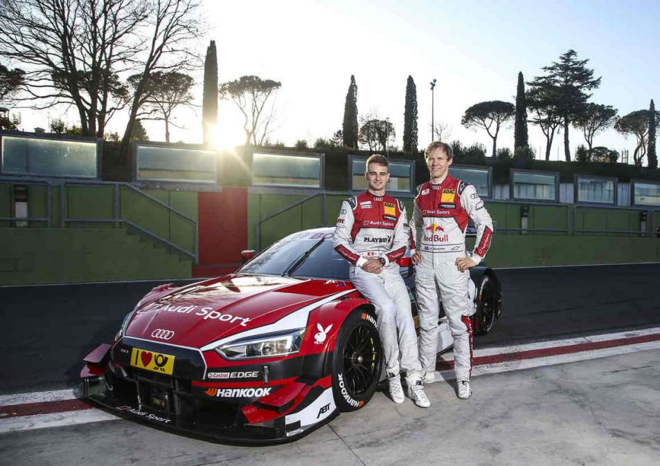 Race track debut for the new Audi RS 5 DTM drivers