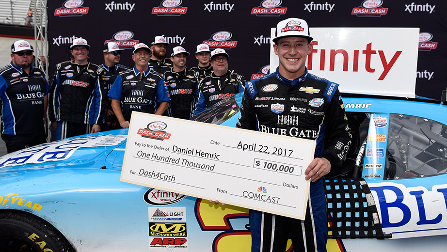 HEMRIC’S CONSOLATION IS $100,000 DASH 4 CASH BONUS