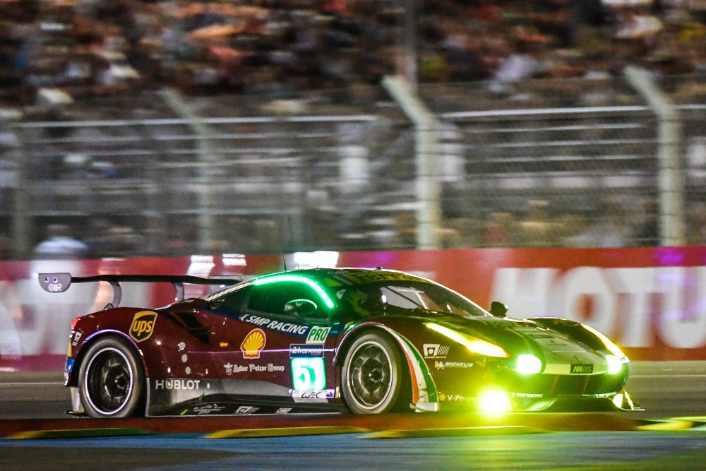 FERRARI CARS COMPETITIVE IN NIGHT-TIME QUALIFYING