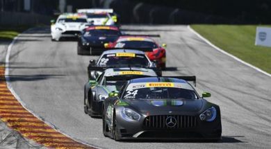 The No. 54 Black Swan Racing Racing Mercedes-AMG GT3