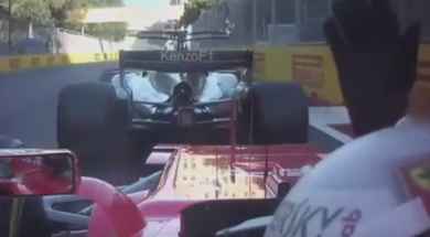 Vettel Hamilton crash Baku