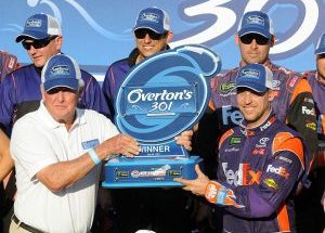 Denny Hamlin Ends Gibbs Victory Drought