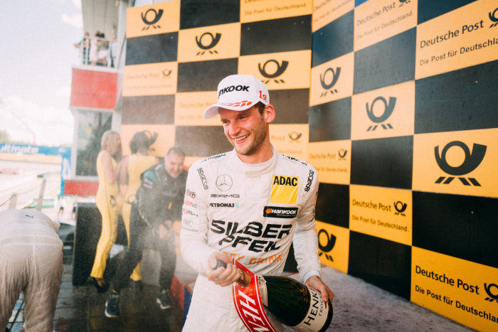 Maro Engel takes his maiden win in the DTM in the second race at the Moscow Raceway