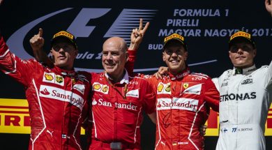ferrari drivers go from pole to checkered flag in Hungary
