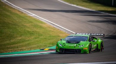 THE YOUNG DRIVERS OF LAMBORGHINI SQUADRA CORSE ON TRACK AT IMOLA FOR THE FIRST TRAINING SESSION