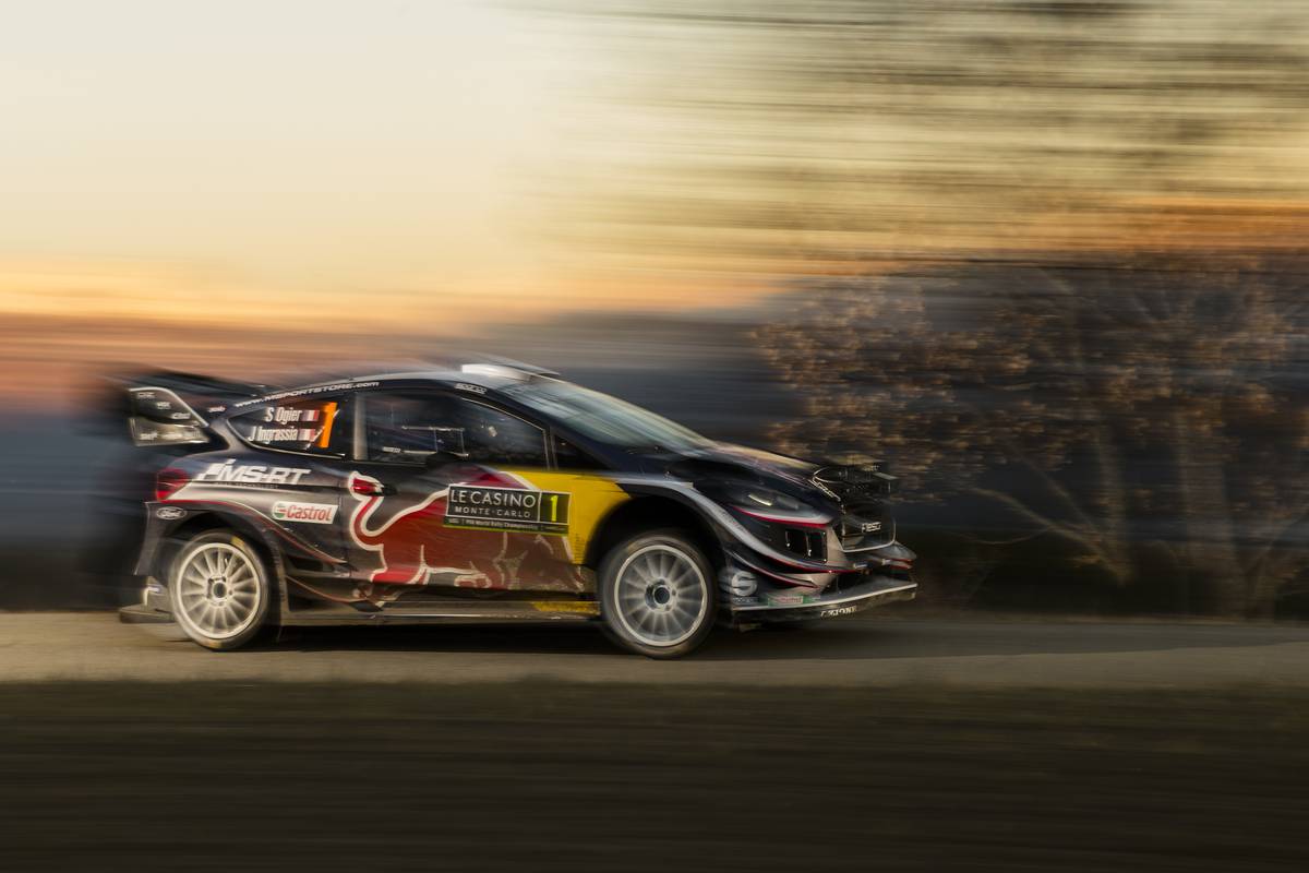 Sebastien Ogier takes early lead in chaotic Monte Carlo rally