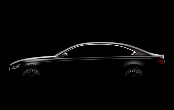 Kia Motors has previewed its flagship luxury sedan, the K900, ahead of its world debut later in the year.
