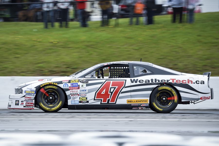 BOWMANVILLE, ON - MAY 20: NAME, driver of the ## SPONSOR Dodge Ford Chevrolet car during the NASCAR Pinty's Series race at Canadian Tire Mosport Park on May 20, 2016 in Bowmanville, Canada.