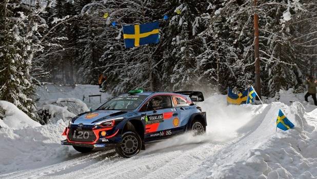 Hayden Paddon survives treacherous wintry weather to sit third in WRC in Sweden