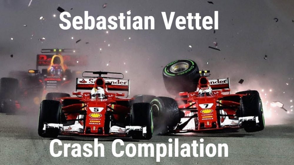 Sebastian Vettel F1 Crash  Compilation