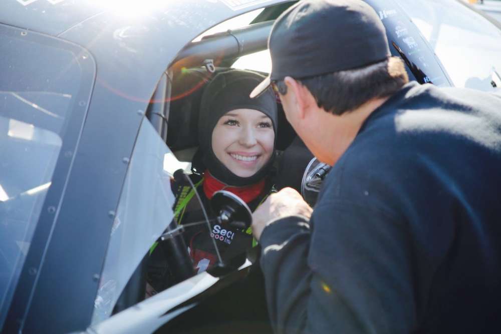 Molly Helmuth in racecar