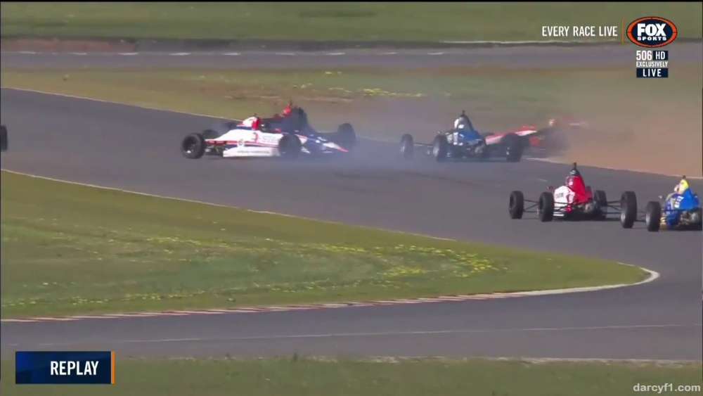 Formula Ford National Series Australia 2018. Race 1 The Bend Motorsport Park. Crash