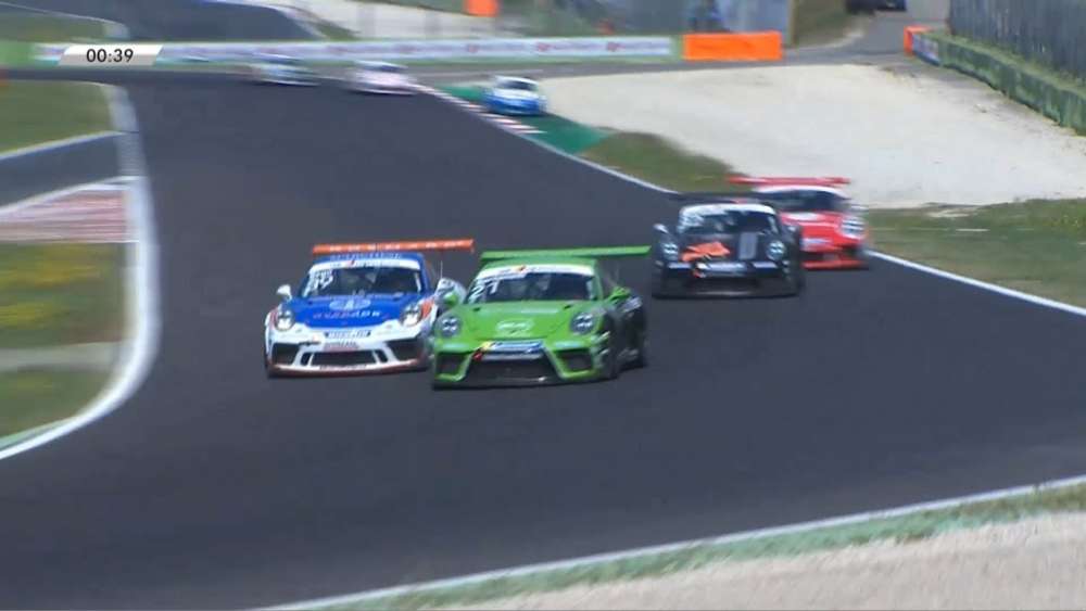 Porsche Carrera Cup Italia 2018. Race 2 Autodromo Vallelunga Piero Taruffi. Last Laps