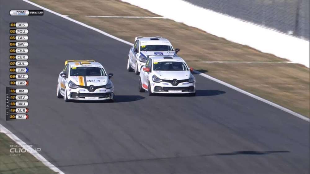 Renault Clio Cup France 2018. Race 1 Circuit de Nevers Magny-Cours. Last Laps Battle for Win