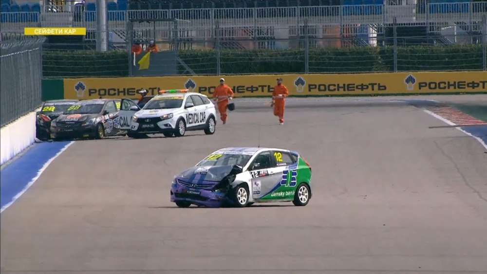 RCRS (National 1600) 2018. Race 2 Sochi Autodrom. Multiple Crashes