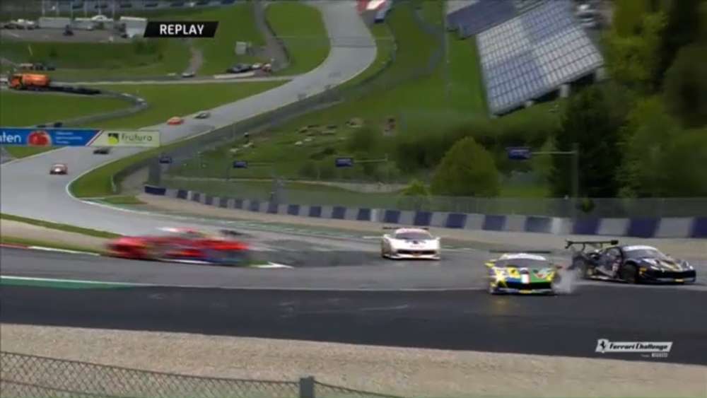 Ferrari Challenge Europe (Trofeo Pirelli) 2019. Race 1 Red Bull Ring. Crash_5ccdadaf85ea3.jpeg