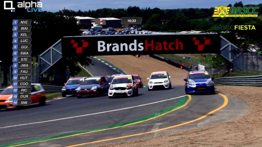 BRSCC Fiesta Championship 2019. Race 2 Brands Hatch. Alastair Kellett & Zachary Lucas Crash_5d3dcf2da4221.jpeg
