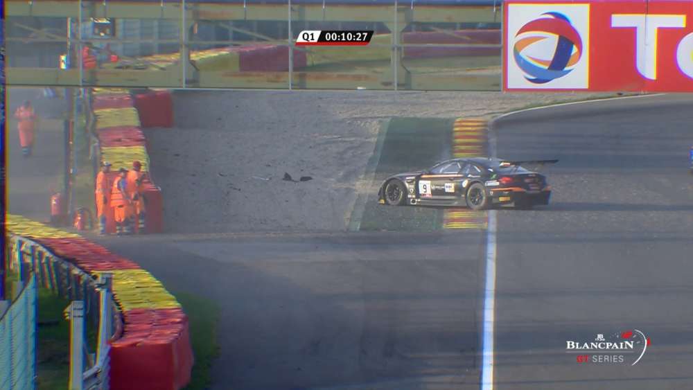 Total 24h of Spa 2019. Qualifying 1. Eric Maris Crash Aftermath Red Flag_5d39f3448c538.jpeg