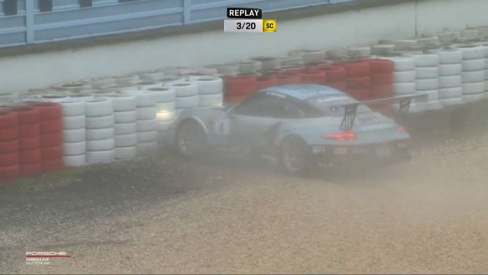 Porsche Carrera Cup Deutschland 2019. Race 1 Nürburgring. Rudy van Buren Crash_5d58148d2ee67.jpeg