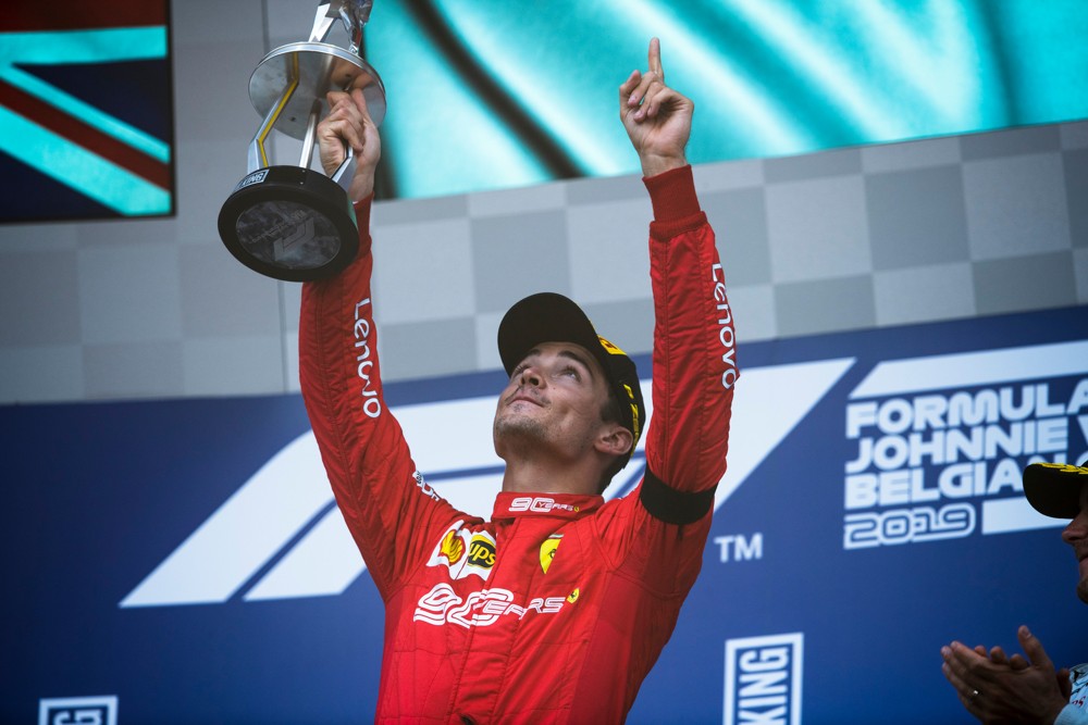 Ferrari Charles leclerc wins first grand prix