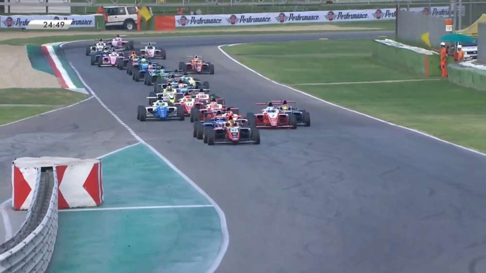 Italian F4 Championship 2019. Race 4 Autodromo Enzo e Dino Ferrari. Crash under SC_5d6c07b0a2e03.jpeg