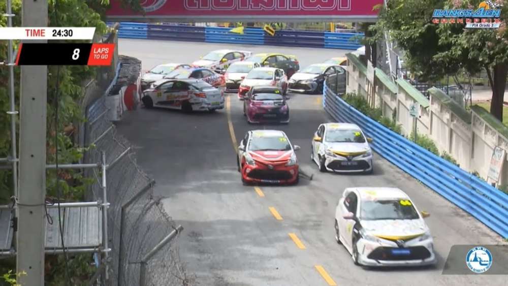 Toyota Vios One Make Race (Group 1/2) 2019. Race Bangsaen Grand Prix. Start Pile Up_5d6b7895a9f79.jpeg