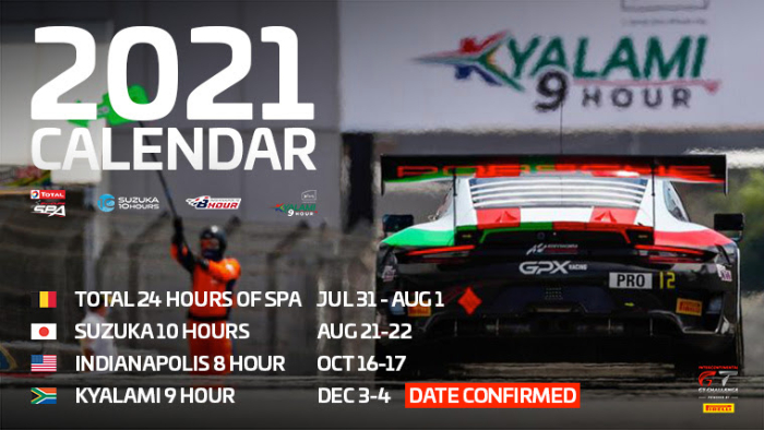 2021 KYALAMI 9 HOUR CONFIRMED FOR DECEMBER 3-4