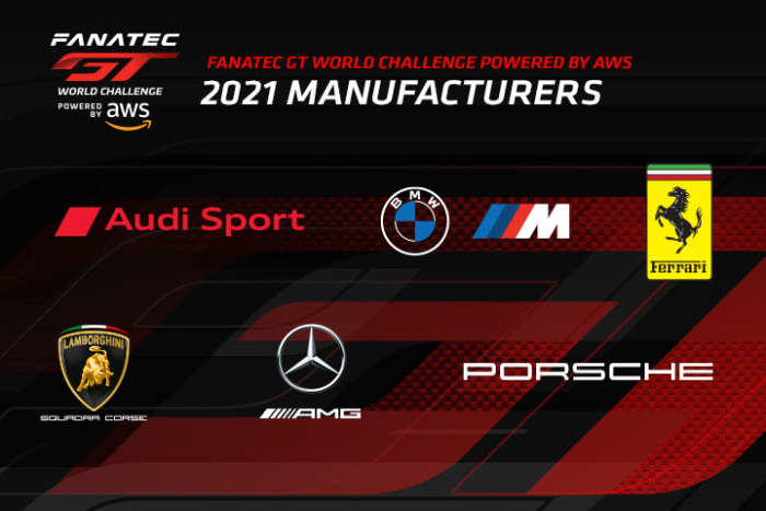 EXPANDED FIELD OF SIX MANUFACTURERS TO CONTEST GLOBAL  GT WORLD CHALLENGE IN 2021